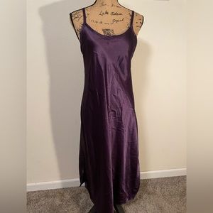 Vintage 90s GILLIGAN & O'MALLEY Womens Long Purple Slip Dress